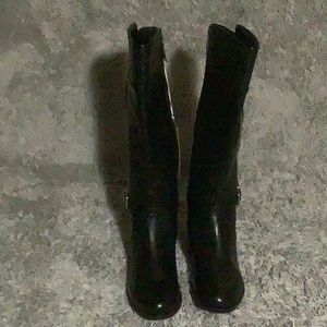 Size 6 Gianna Bini black wide calf boot 7” across the widest area.